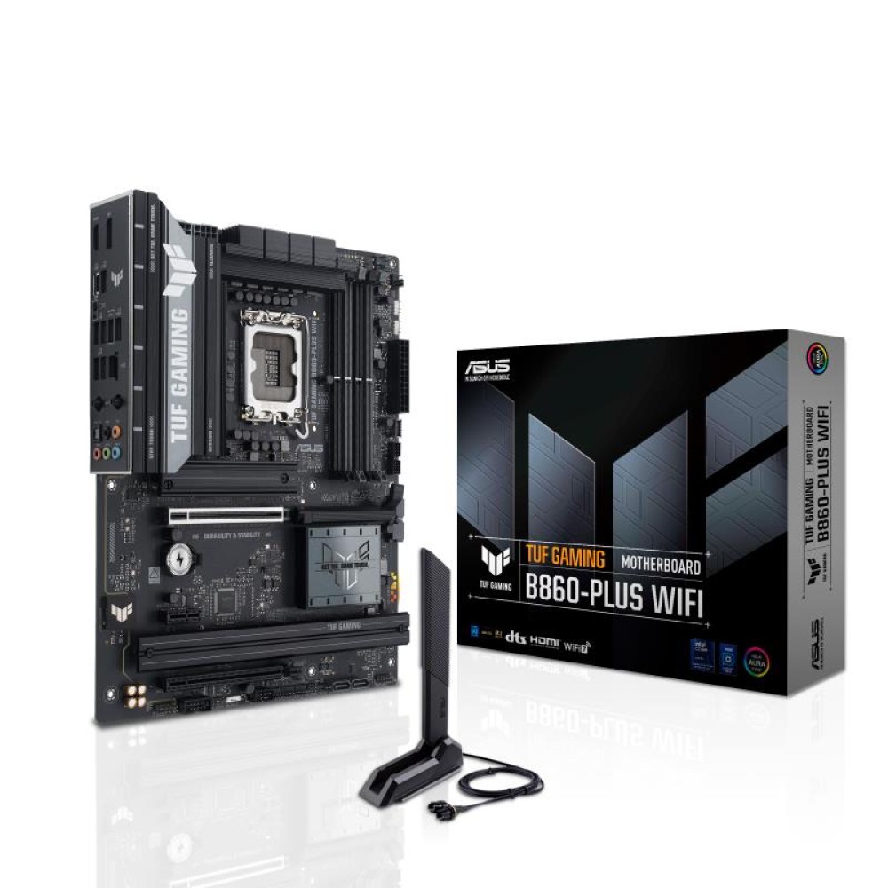 Mainboard|ASUS|Intel B860 Express|LGA1851|ATX|Memory DDR5|Memory slots 4|1xPCI-Express 4.0 1x|1xPCI-Express 4.0 16x|1xPCI-Express 5.0 16x|3xM.2|1xHDMI|1xDisplayPort|2xUSB 2.0|3xUSB 3.0|2xUSB 3.2|1xUSB-C|1xOptical S/PDIF|1xRJ45|5xAudio port|TUFGAMINGB860-P