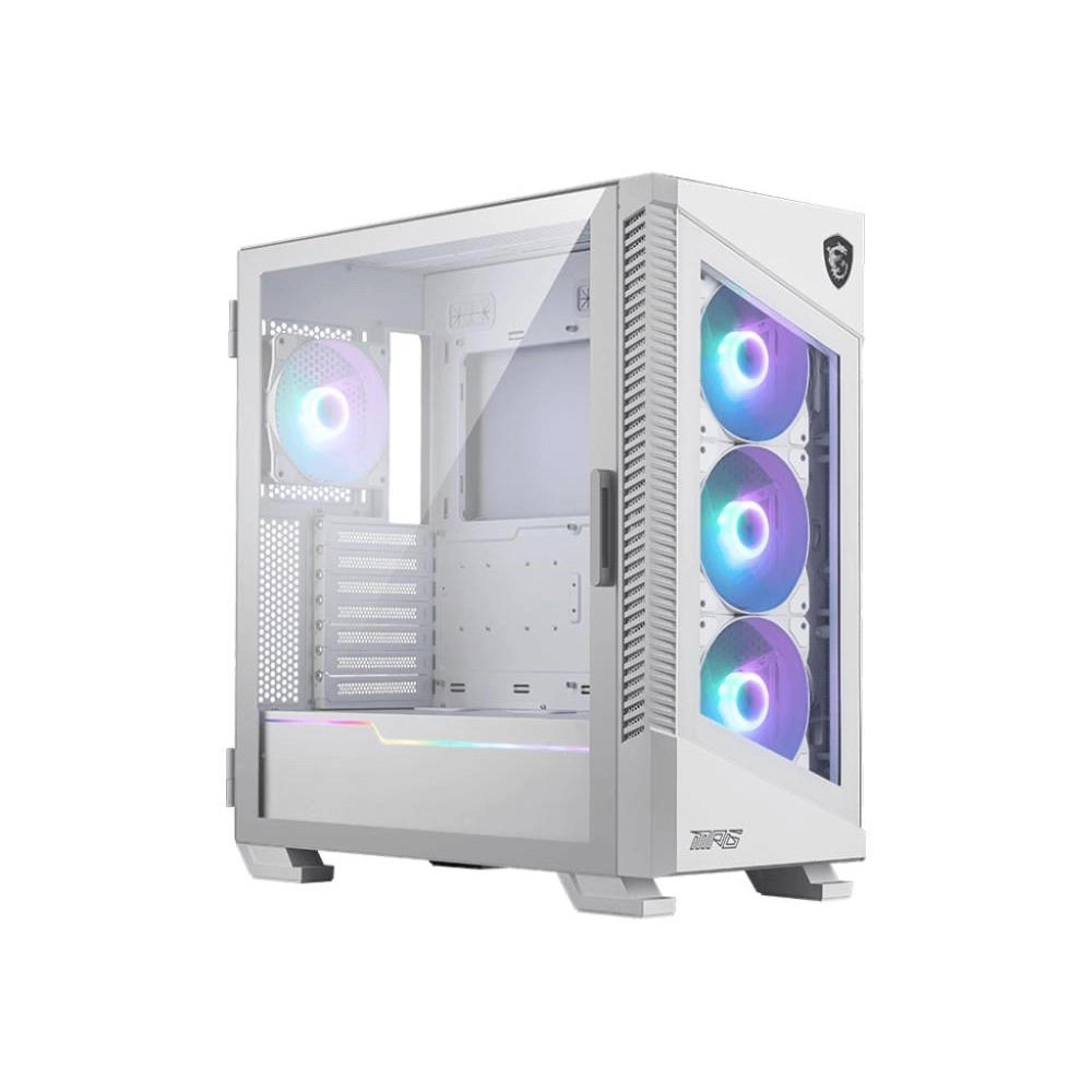 Case|MSI|MPG VELOX 100R WHITE|MidiTower|Case product features Transparent panel|Not included|Colour White|MPGVELOX100RWHITE