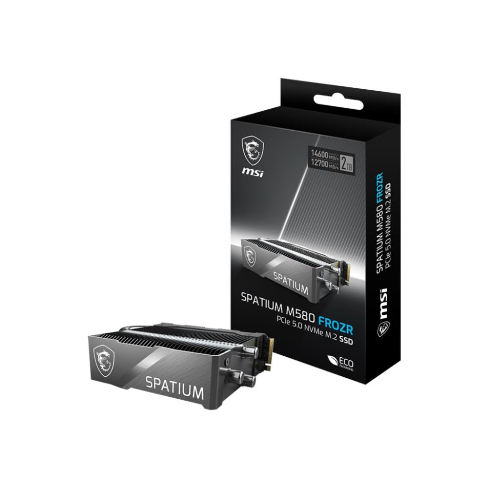 SSD|MSI|SPATIUM M580 FROZR|2TB|M.2|PCIe Gen5|NVMe|3D NAND|Write speed 12700 MBytes/sec|Read speed 14600 MBytes/sec|TBW 1400 TB|MTBF 160000 hours|S78-440Q780-P83