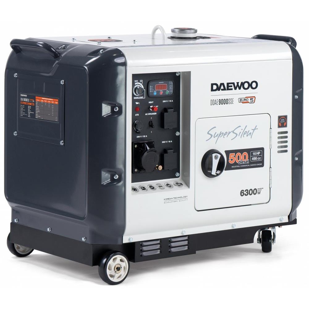 DIESEL GENERATOR 6.3KW 230V/DDAE 9000SSE DAEWOO