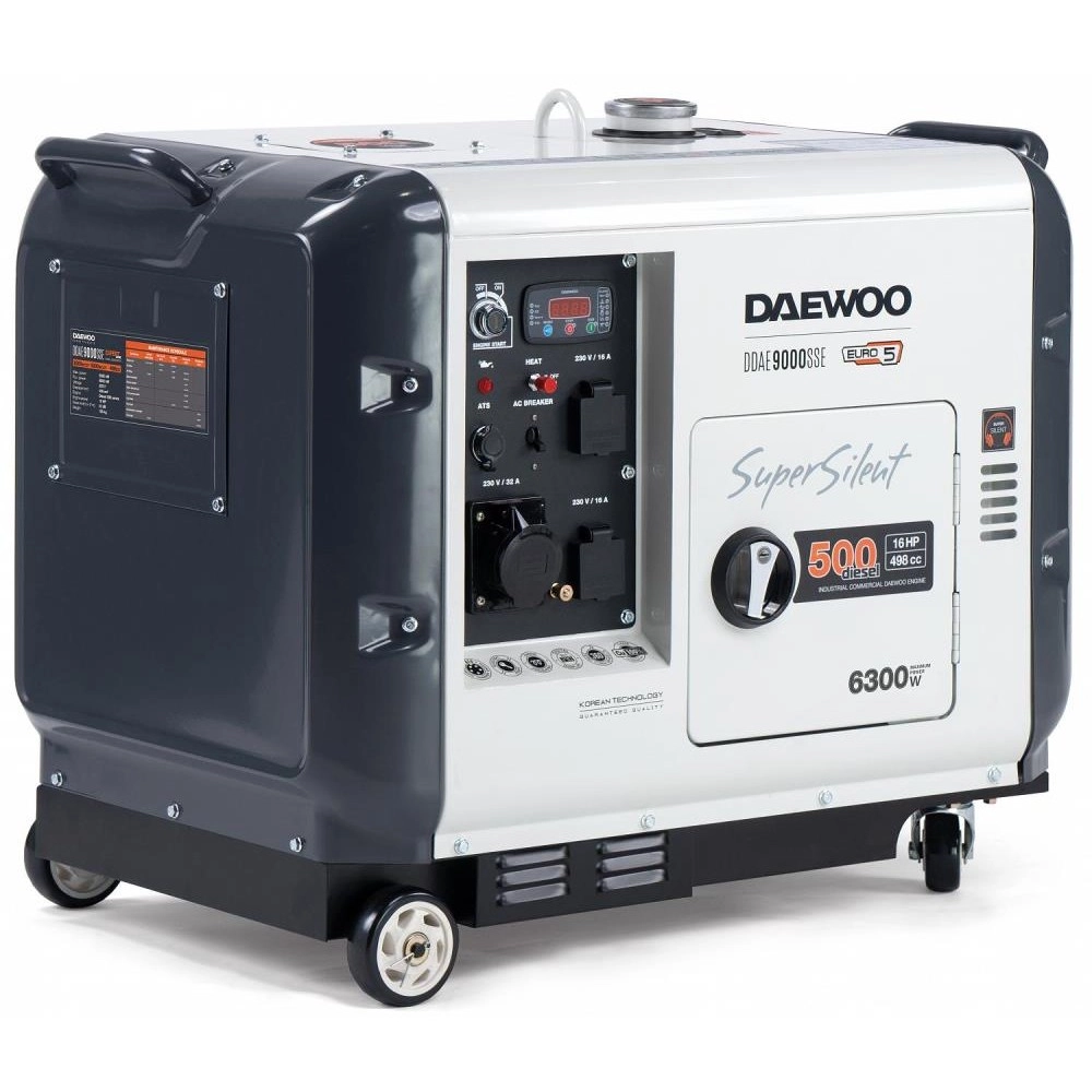 DIESEL GENERATOR 6.3KW 230V/DDAE 9000SSE DAEWOO
