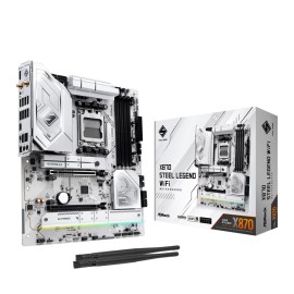 Mainboard|ASROCK|AMD X870|SAM5|ATX|Memory DDR5|Memory slots 4|1xPCI-Express 4.0 16x|1xPCI-Express 5.0 16x|4xM.2|1xHDMI|4xUSB 2.0|5xUSB 3.2|2xUSB-C|1xOptical S/PDIF|1xRJ45|2xAudio port|X870STEELLEGENDWIFI Mainboard|ASROCK|AMD X870|SAM5|ATX|Memory DDR5|Memory slots 4|1xPCI-Express 4.0 16x|1xPCI-Express 5.0 16x|4xM.2|1xHDMI|4xUSB 2.0|5xUSB 3.2|2xUSB-C|1xOptical S/PDIF|1xRJ45|2xAudio port|X870STEELLEGENDWIFI