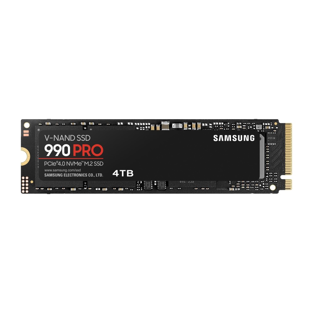 SSD|SAMSUNG|990 PRO|4TB|M.2|PCIe Gen4|NVMe|TLC|Write speed 6900 MBytes/sec|Read speed 7450 MBytes/sec|2.3mm|TBW 2400 TB|MTBF 1500000 hours|MZ-V9P4T0BW