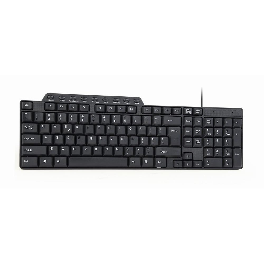 KEYBOARD MULTIMEDIA USB ENG/BLACK KB-UM-104 GEMBIRD
