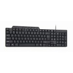 KEYBOARD MULTIMEDIA USB ENG/BLACK KB-UM-104 GEMBIRD