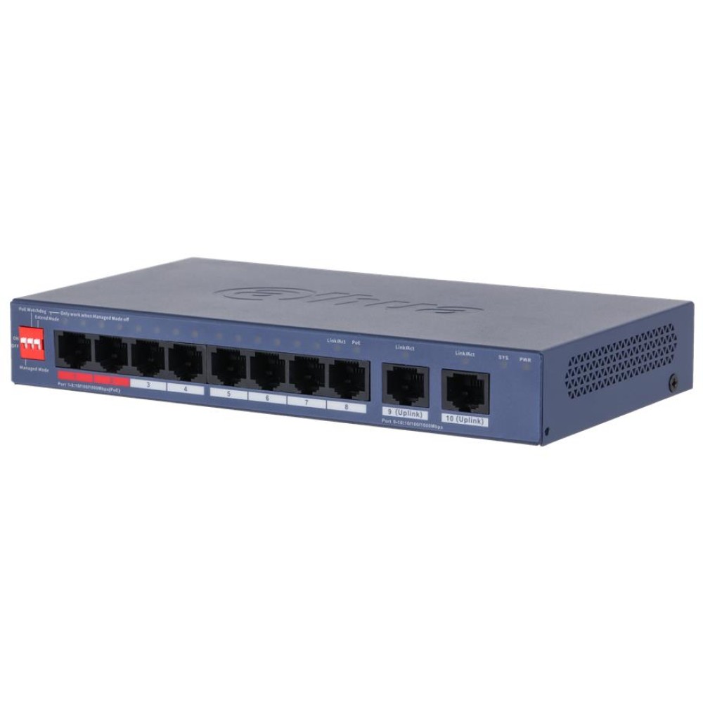 Switch|DAHUA|DH-CS4010-8GT-110-V2|Type L2|PoE ports 8|110 Watts|CS4010-8GT-110-V2 Switch|DAHUA|DH-CS4010-8GT-110-V2|Type L2|PoE ports 8|110 Watts|CS4010-8GT-110-V2