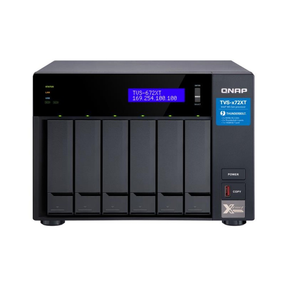 NAS STORAGE TOWER 6BAY/NO HDD TVS-672XT-I3-8G QNAP