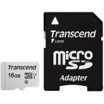 MEMORY MICRO SDHC 16GB W/ADAP/C10 TS16GUSD300S-A TRANSCEND
