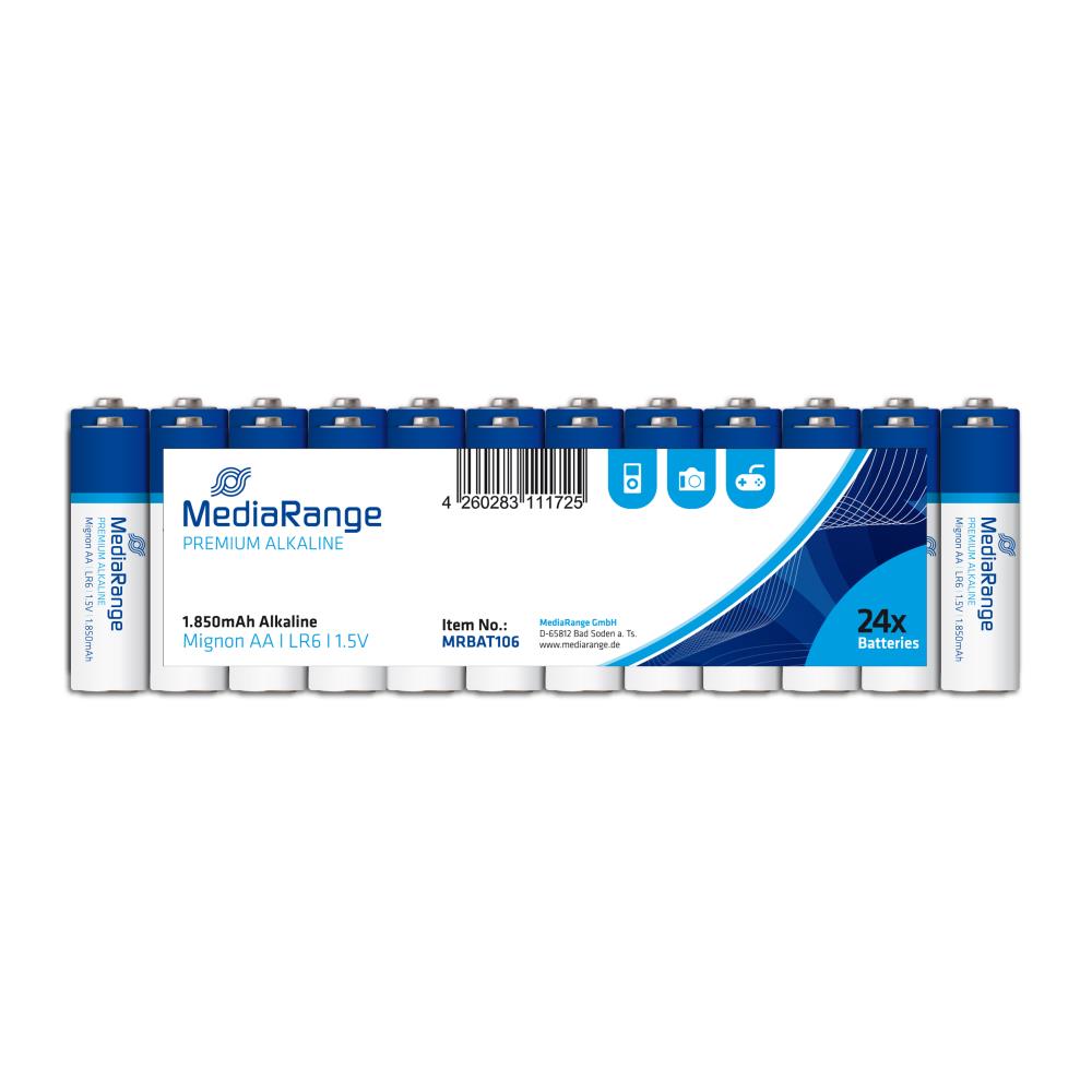 BATTERY ALKALINE AA 1.5V/24PCS MRBAT106 MEDIARANGE BATTERY ALKALINE AA 1.5V/24PCS MRBAT106 MEDIARANGE