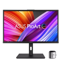 Monitor|ASUS|PA27DCE-K|27"|Business/4K|Swivel|Pivot|Height adjustable|Tilt|Matte|Panel OLED|3840x2160|16:9|60Hz|0.1 ms|Colour Silver|90LM0810-B01I70