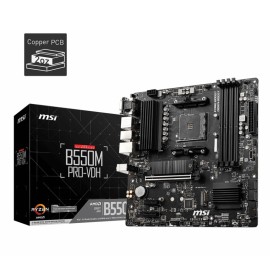 Mainboard|MSI|AMD B550|SAM4|MicroATX|Memory DDR4|Memory slots 4|2xPCI-Express 3.0 1x|1xPCI-Express 4.0 16x|2xM.2|1x15pin D-sub|1xHDMI|1xDisplayPort|2xAudio-In|1xAudio-Out|2xUSB 2.0|4xUSB 3.2|1xPS/2|1xRJ45|B550MPRO-VDH Mainboard|MSI|AMD B550|SAM4|MicroATX|Memory DDR4|Memory slots 4|2xPCI-Express 3.0 1x|1xPCI-Express 4.0 16x|2xM.2|1x15pin D-sub|1xHDMI|1xDisplayPort|2xAudio-In|1xAudio-Out|2xUSB 2.0|4xUSB 3.2|1xPS/2|1xRJ45|B550MPRO-VDH