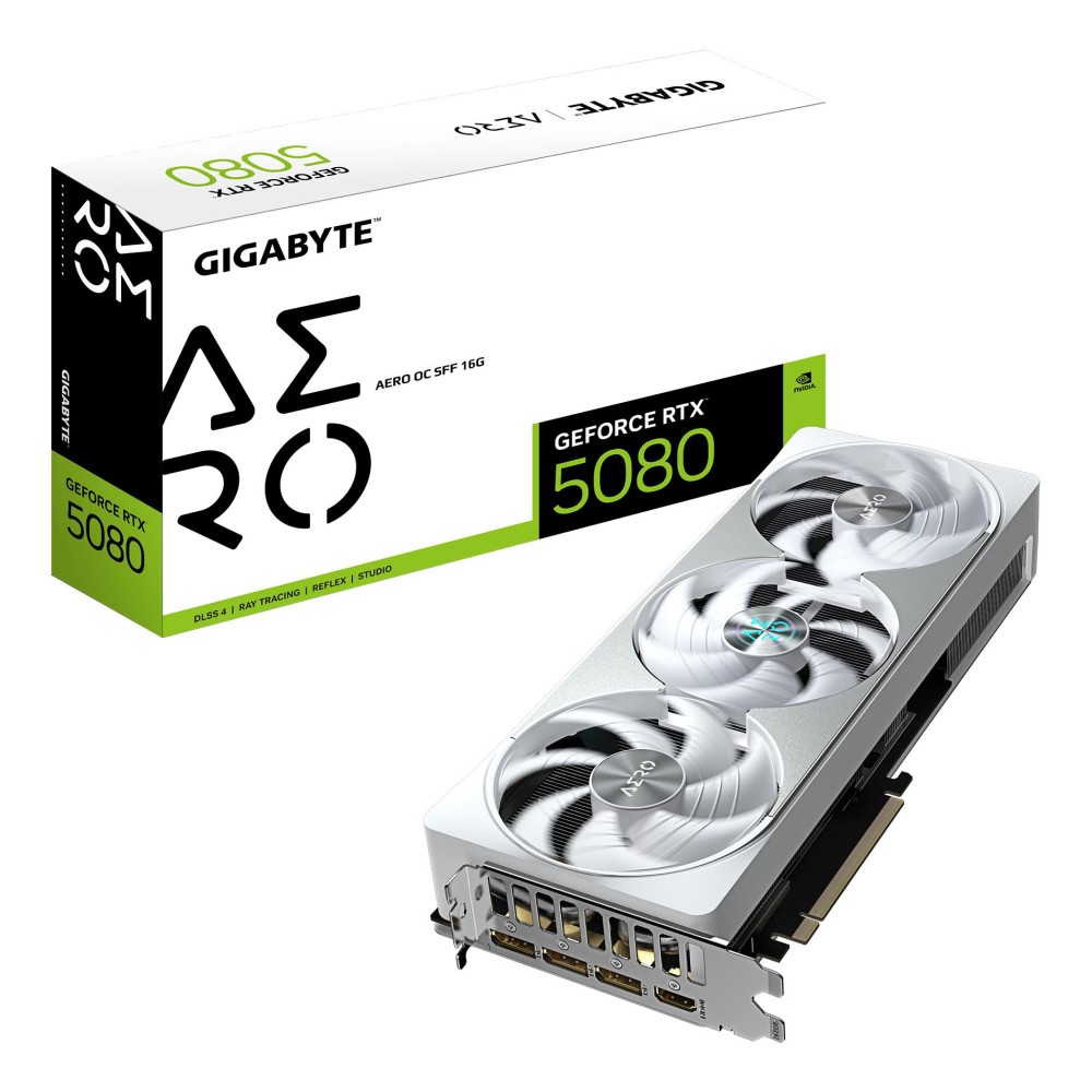 Graphics Card|GIGABYTE|NVIDIA GeForce RTX 5080|16 GB|GDDR7|256 bit|PCIE 5.0 16x|GPU 2617 MHz|Dual Slot Fansink|GV-N5080AEROOC-16GD1.0
