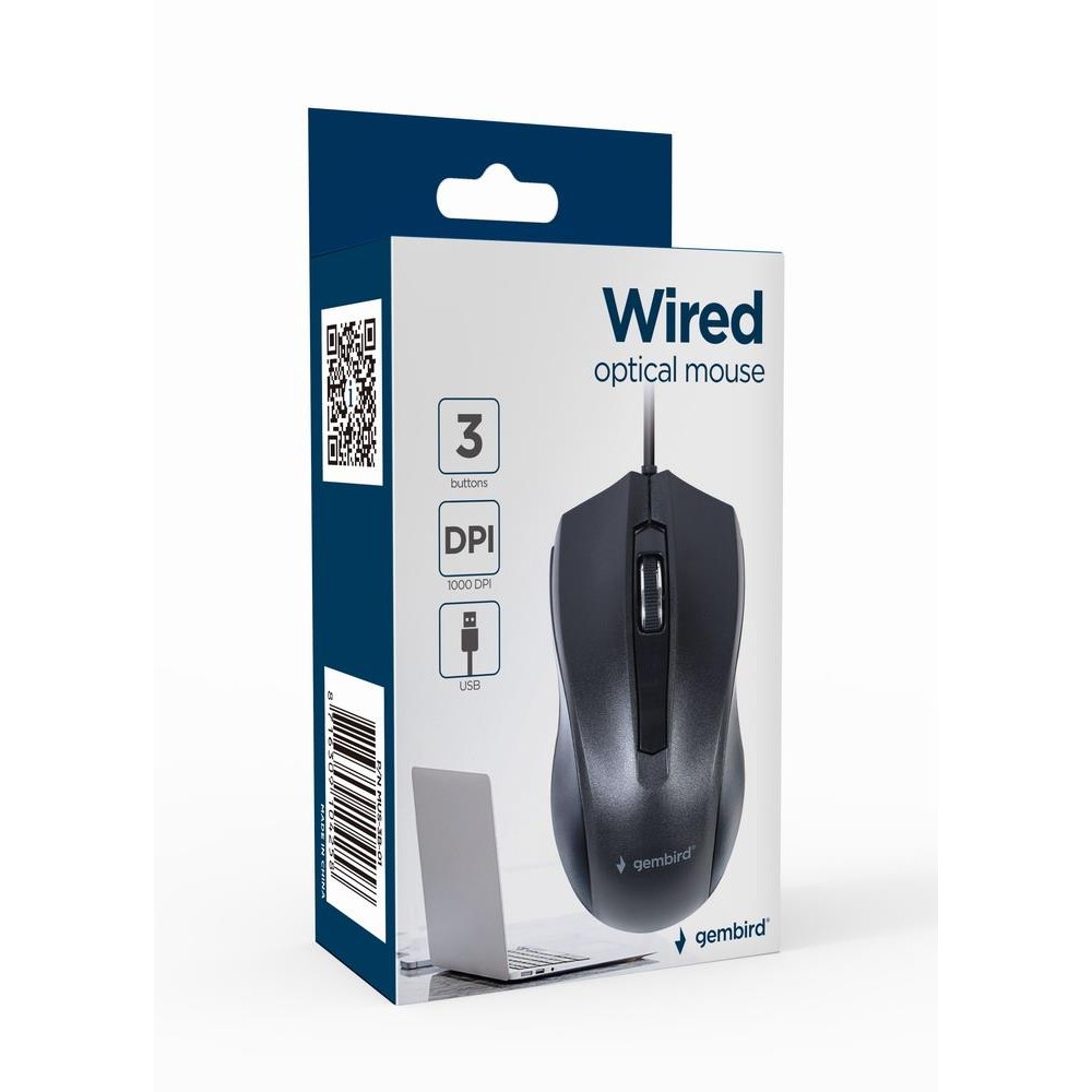 MOUSE USB OPTICAL/BLACK MUS-3B-01 GEMBIRD MOUSE USB OPTICAL/BLACK MUS-3B-01 GEMBIRD