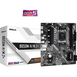 Mainboard|ASROCK|AMD B650|SAM5|Micro-ATX|Memory DDR5|Memory slots 2|1xPCI-E|2xPCI-Express 4.0 1x|1xPCI-Express 4.0 16x|1xM.2|1xHDMI|1xDisplayPort|1xAudio-In|1xAudio-Out|1xMicrophone|2xUSB 2.0|3xUSB 3.2|1xUSB-C|1xRJ45|B650M-H/M.2+ Mainboard|ASROCK|AMD B650|SAM5|Micro-ATX|Memory DDR5|Memory slots 2|1xPCI-E|2xPCI-Express 4.0 1x|1xPCI-Express 4.0 16x|1xM.2|1xHDMI|1xDisplayPort|1xAudio-In|1xAudio-Out|1xMicrophone|2xUSB 2.0|3xUSB 3.2|1xUSB-C|1xRJ45|B650M-H/M.2+