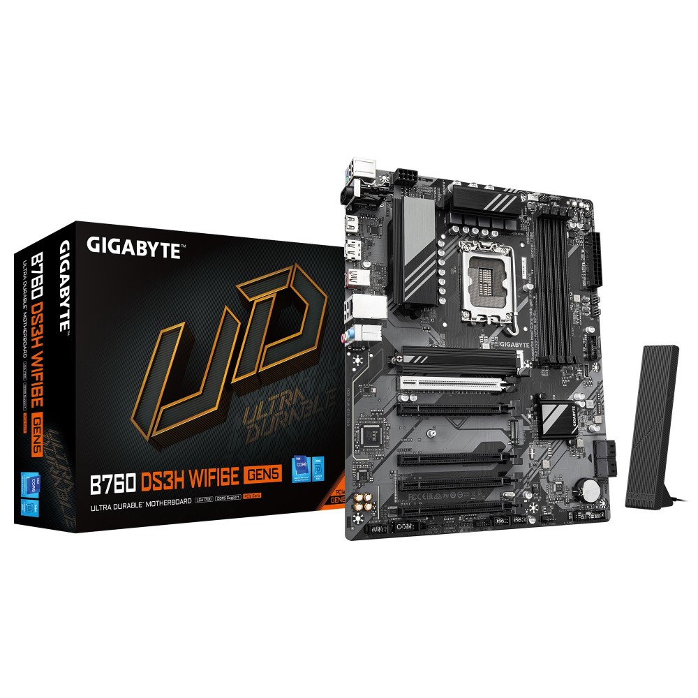 Mainboard|GIGABYTE|Intel B760 Express|LGA1700|ATX|Memory DDR5|Memory slots 4|B760DS3HWF6EGEN51.0