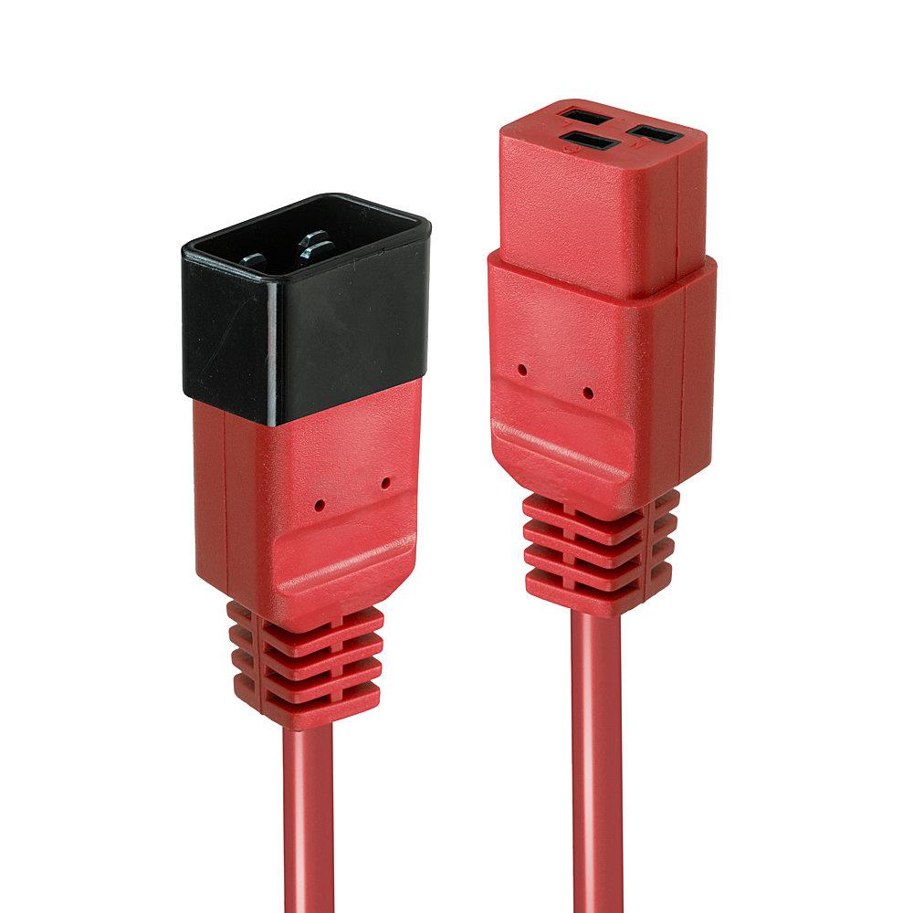 CABLE POWER IEC EXTENSION 1M/RED 30123 LINDY