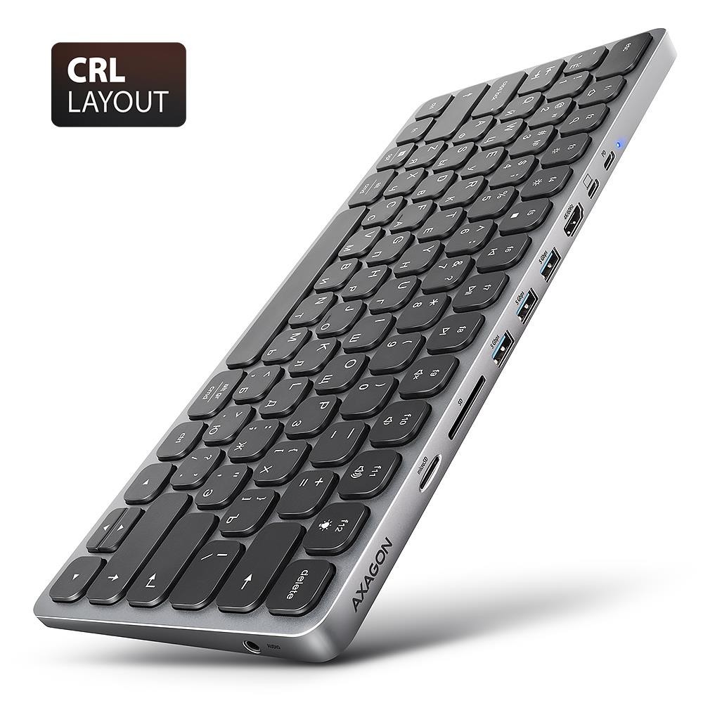 KEYBOARD + I/O HUB 9IN1/0.6M HMC-KB-CRL AXAGON