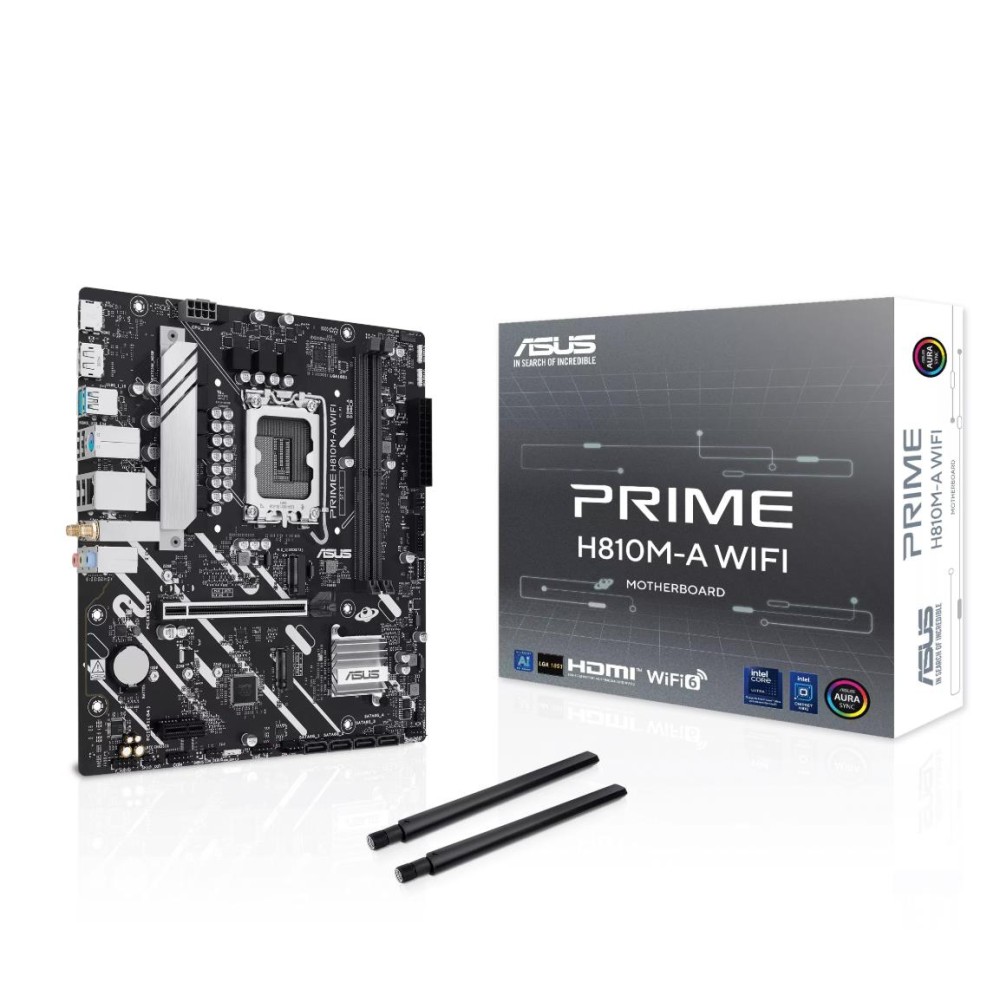 Mainboard|ASUS|Intel H810|LGA1851|Micro-ATX|Memory DDR5|Memory slots 2|PRIMEH810M-AWIFI