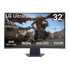 LCD Monitor|LG|32GS60QC-B|32"|Gaming/Curved|Panel VA|2560x1440|16:9|180 Hz|Matte|1 ms|Tilt|32GS60QC-B LCD Monitor|LG|32GS60QC-B|32"|Gaming/Curved|Panel VA|2560x1440|16:9|180 Hz|Matte|1 ms|Tilt|32GS60QC-B