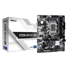 Mainboard|ASROCK|Intel B760 Express|LGA1700|Micro-ATX|Memory DDR4|Memory slots 2|2xPCI-Express 3.0 1x|1xPCI-Express 4.0 16x|2xM.2|1x15pin D-sub|1xHDMI|1xDisplayPort|2xUSB 2.0|3xUSB 3.2|1xUSB-C|1xPS/2|1xRJ45|3xAudio port|B760M-HDV/M.2D4 Mainboard|ASROCK|Intel B760 Express|LGA1700|Micro-ATX|Memory DDR4|Memory slots 2|2xPCI-Express 3.0 1x|1xPCI-Express 4.0 16x|2xM.2|1x15pin D-sub|1xHDMI|1xDisplayPort|2xUSB 2.0|3xUSB 3.2|1xUSB-C|1xPS/2|1xRJ45|3xAudio port|B760M-HDV/M.2D4