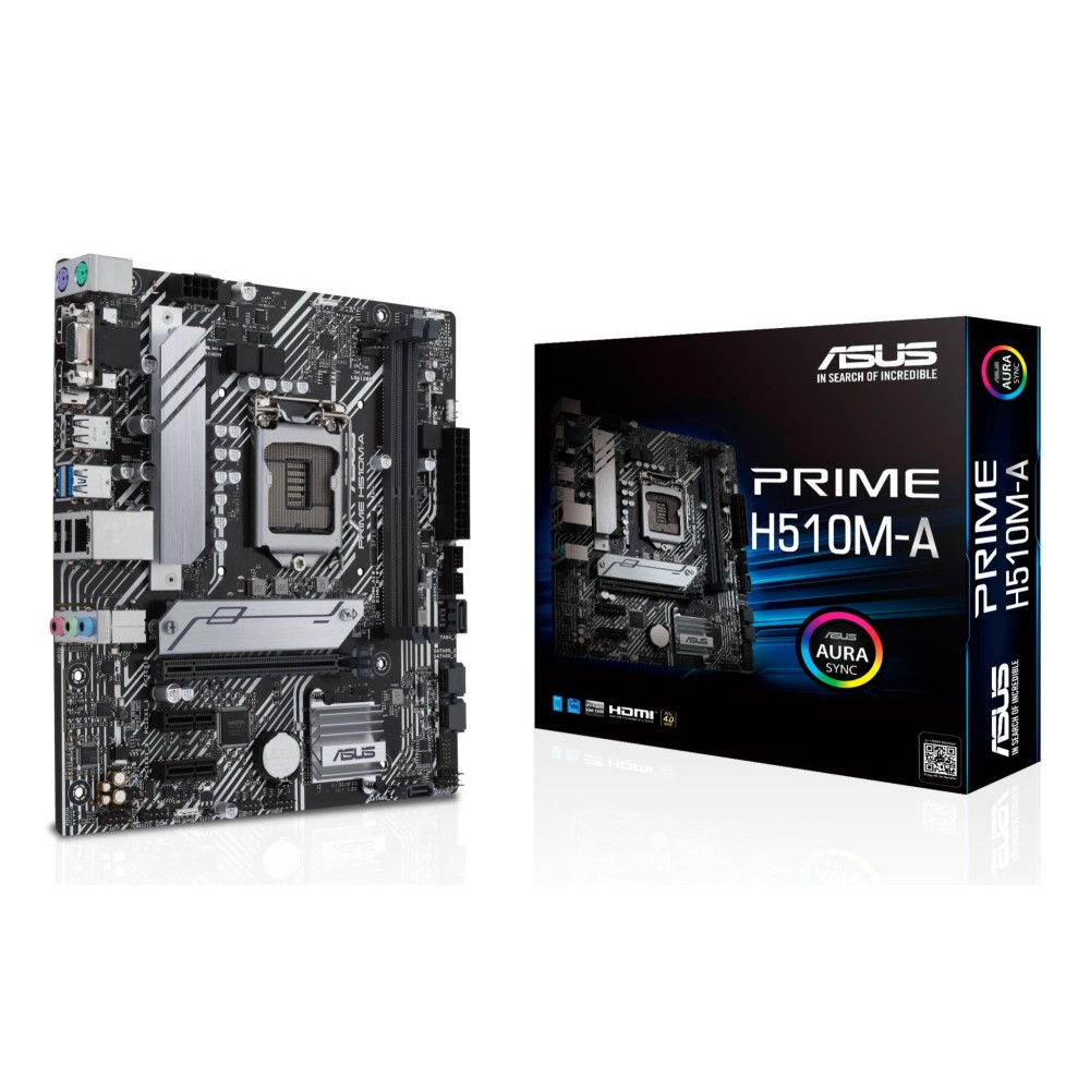 Mainboard|ASUS|Intel H510|LGA1200|MicroATX|2xPCI-Express 3.0 1x|1xPCI-Express 4.0 16x|1xM.2|Memory DDR4|Memory slots 2|1x15pin D-sub|1xHDMI|1xDisplayPort|2xAudio-In|1xAudio-Out|4xUSB 2.0|2xUSB 3.2|2xPS/2|1xRJ45|PRIMEH510M-A