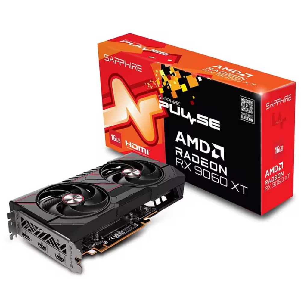 Graphics Card|SAPPHIRE|AMD Radeon RX 9060 XT|16 GB|GDDR6|128 bit|PCIE 5.0 16x|GPU 2700 MHz|Dual Slot Fansink|2xHDMI|1xDisplayPort|11350-03-20G