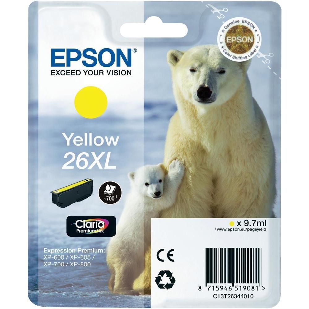 INK CARTRIDGE YELLOW 26XL/C13T26344020 EPSON