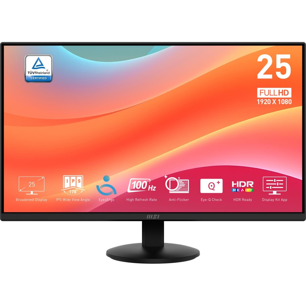 LCD Monitor|MSI|PRO MP252L|24.5"|Business|Tilt|Panel IPS|1920x1080|16:9|100 Hz|1 ms|Colour Black|PROMP252L LCD Monitor|MSI|PRO MP252L|24.5"|Business|Tilt|Panel IPS|1920x1080|16:9|100 Hz|1 ms|Colour Black|PROMP252L