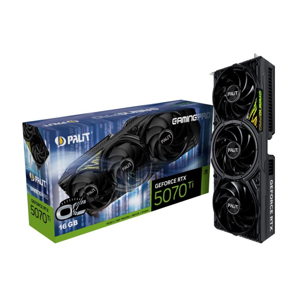 Graphics Card|PALIT|NVIDIA GeForce RTX 5070 Ti|16 GB|GDDR7|256 bit|PCIE 5.0 16x|Triple slot Fansink|1xHDMI|3xDisplayPort|NE7507TS19T2-GB2031Y