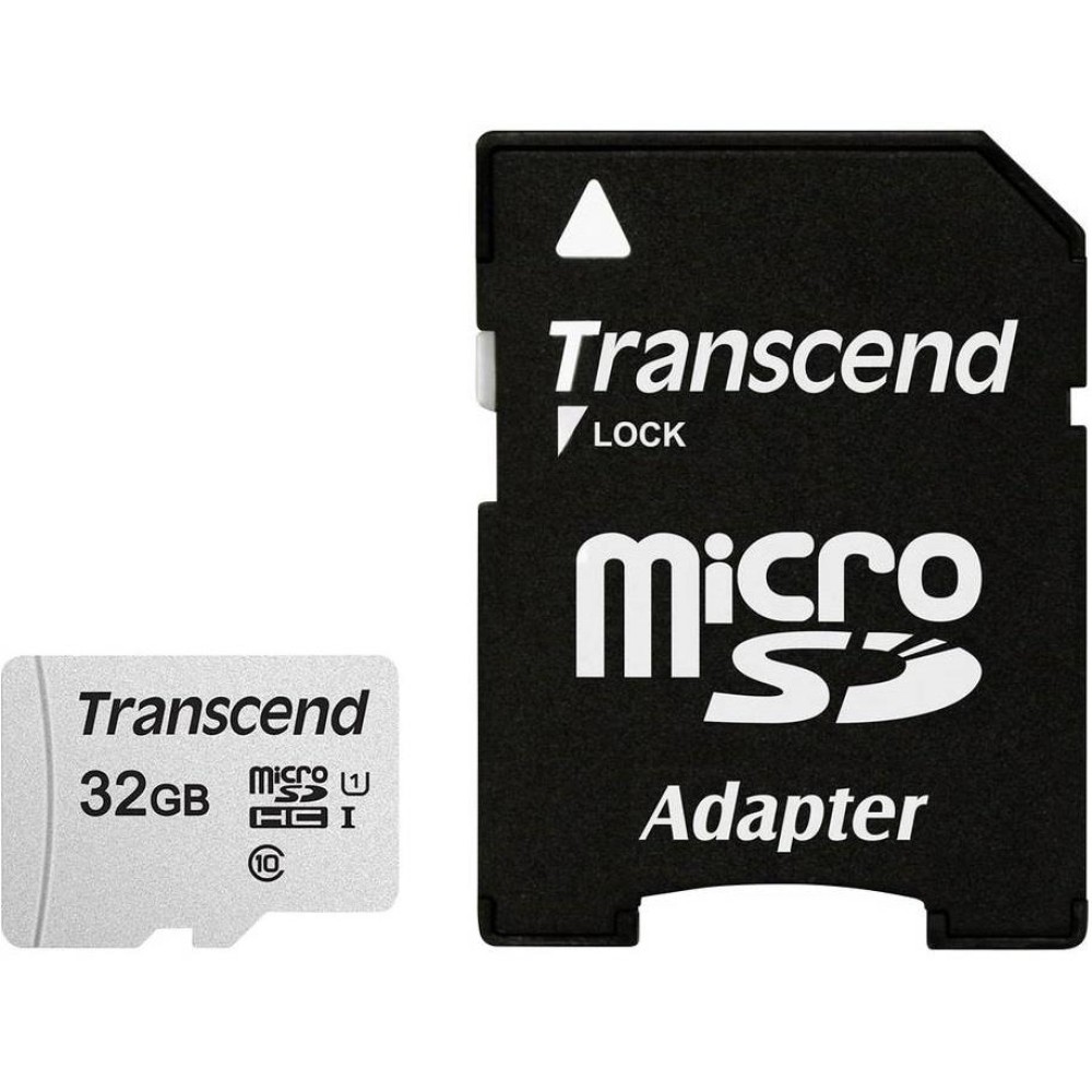 MEMORY MICRO SDHC 32GB W/ADAPT/C10 TS32GUSD300S-A TRANSCEND