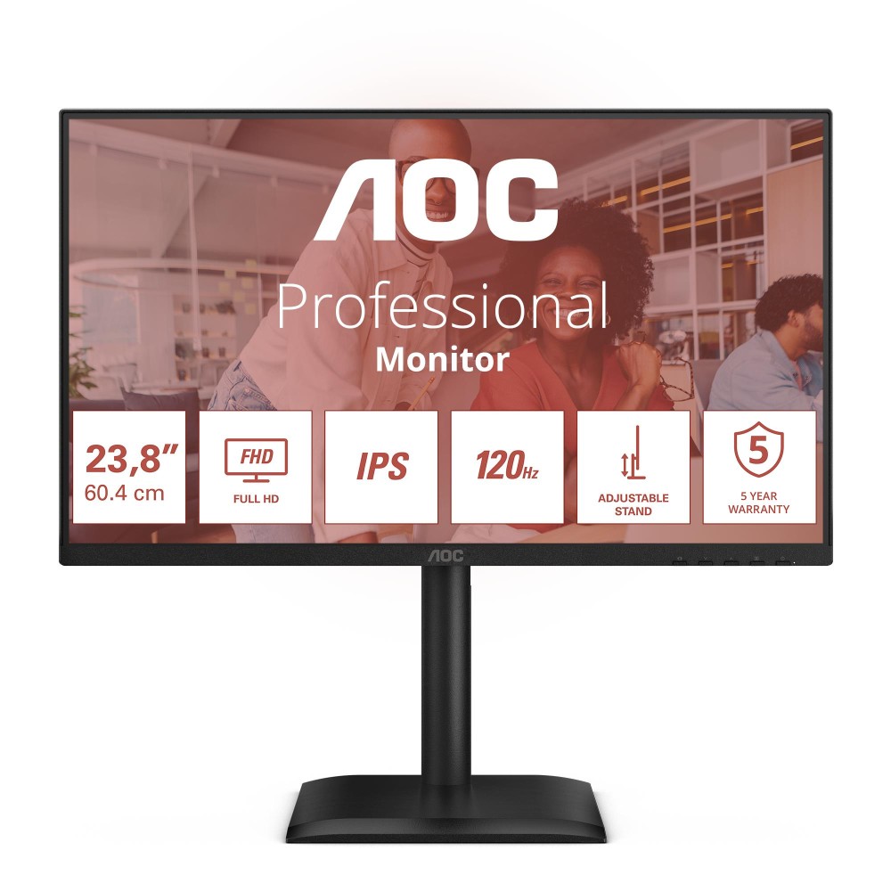 LCD Monitor|AOC| 60.5 cm (23.8")|1920 x 1080 pixels|Full HD|Native aspect ratio 16:9|LED|Flat|24E4U