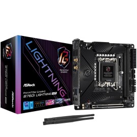 Mainboard|ASROCK|Intel B760 Express|LGA1700|Mini-ITX|Memory DDR5|Memory slots 2|1xPCI-Express 5.0 16x|3xM.2|1xHDMI|1xDisplayPort|5xUSB 3.2|1xUSB-C|1xOptical S/PDIF|1xRJ45|2xAudio port|B760ILIGHTNINGWIFI Mainboard|ASROCK|Intel B760 Express|LGA1700|Mini-ITX|Memory DDR5|Memory slots 2|1xPCI-Express 5.0 16x|3xM.2|1xHDMI|1xDisplayPort|5xUSB 3.2|1xUSB-C|1xOptical S/PDIF|1xRJ45|2xAudio port|B760ILIGHTNINGWIFI