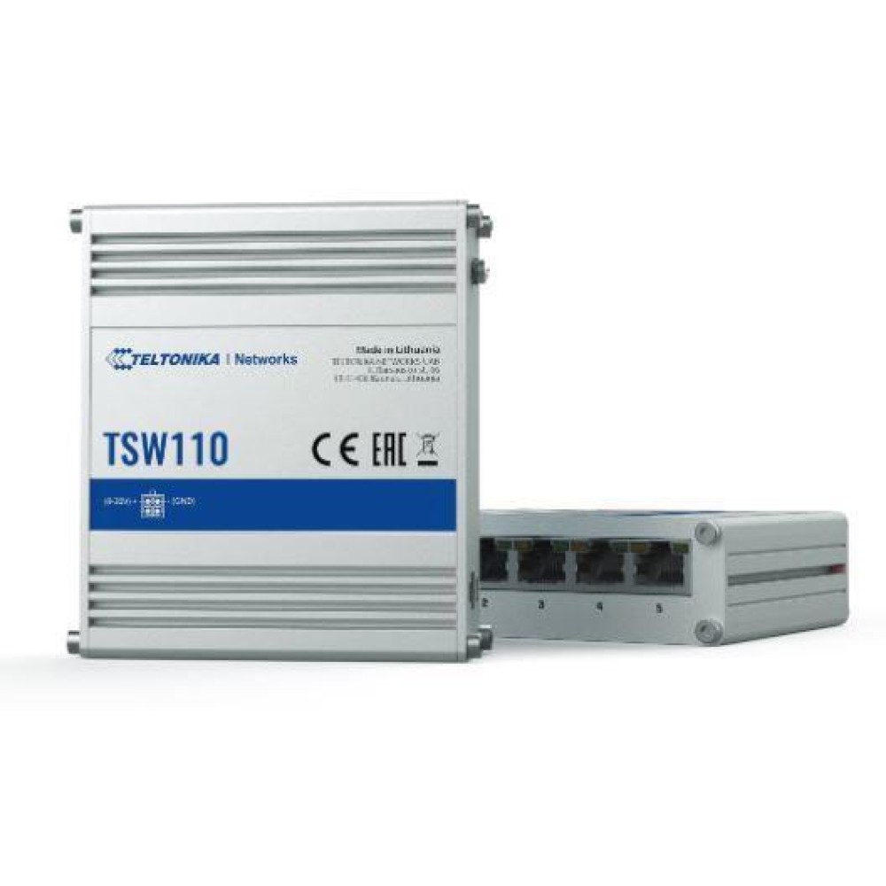 Switch|TELTONIKA|TSW110|Desktop/pedestal|DIN Rail|TSW110