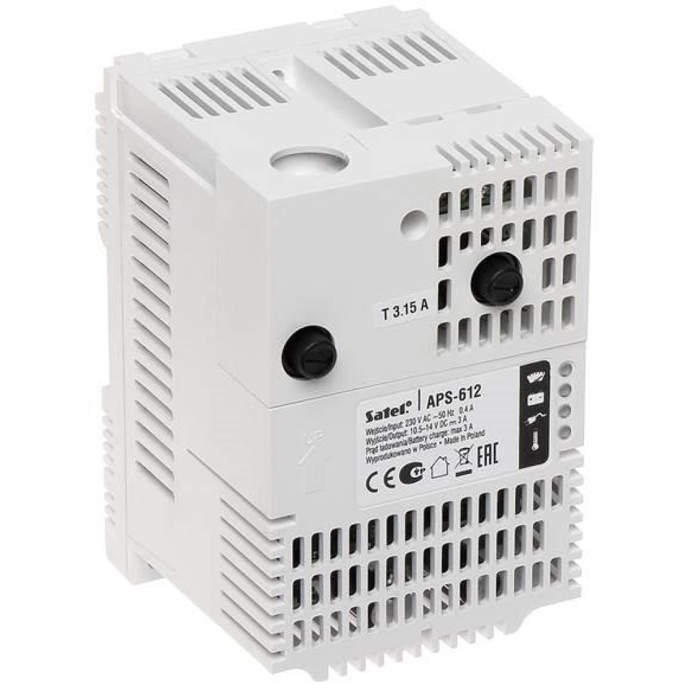 POWER SUPPLY 12VDC 6A DIN/APS-612 SATEL