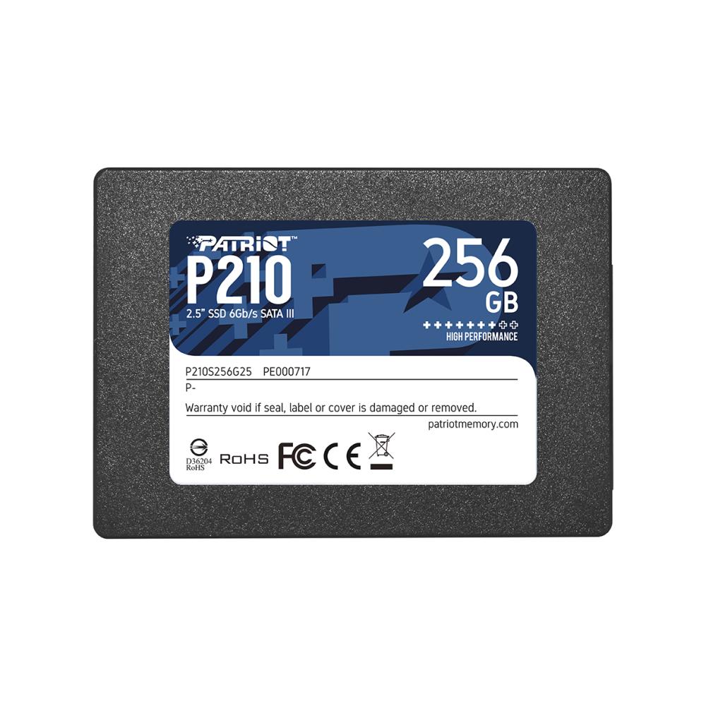 SSD|PATRIOT|P210|256GB|Write speed 400 MBytes/sec|Read speed 500 MBytes/sec|2,5"|TBW 120 TB|P210S256G25