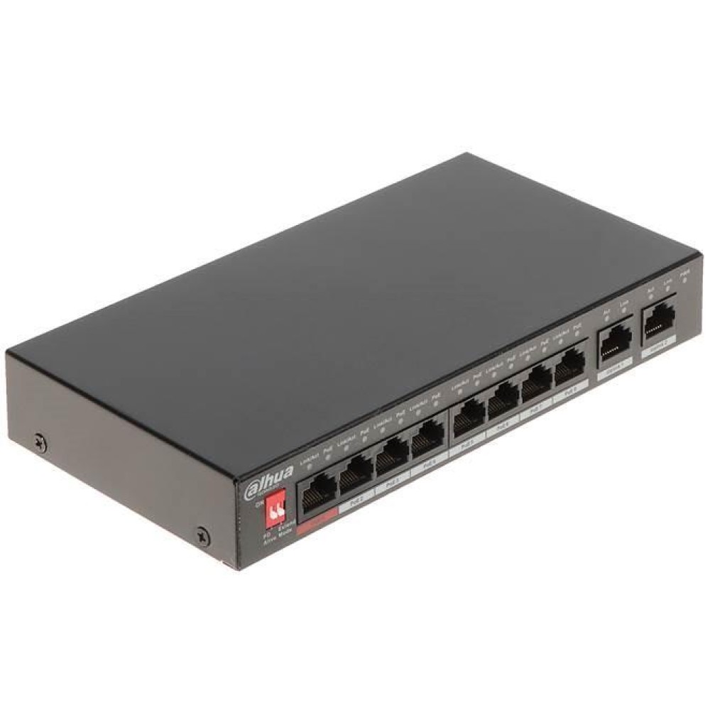 Switch|DAHUA|PFS3010-8ET-96-V2|Desktop/pedestal|PoE ports 8|96 Watts|DH-PFS3010-8ET-96-V2 Switch|DAHUA|PFS3010-8ET-96-V2|Desktop/pedestal|PoE ports 8|96 Watts|DH-PFS3010-8ET-96-V2