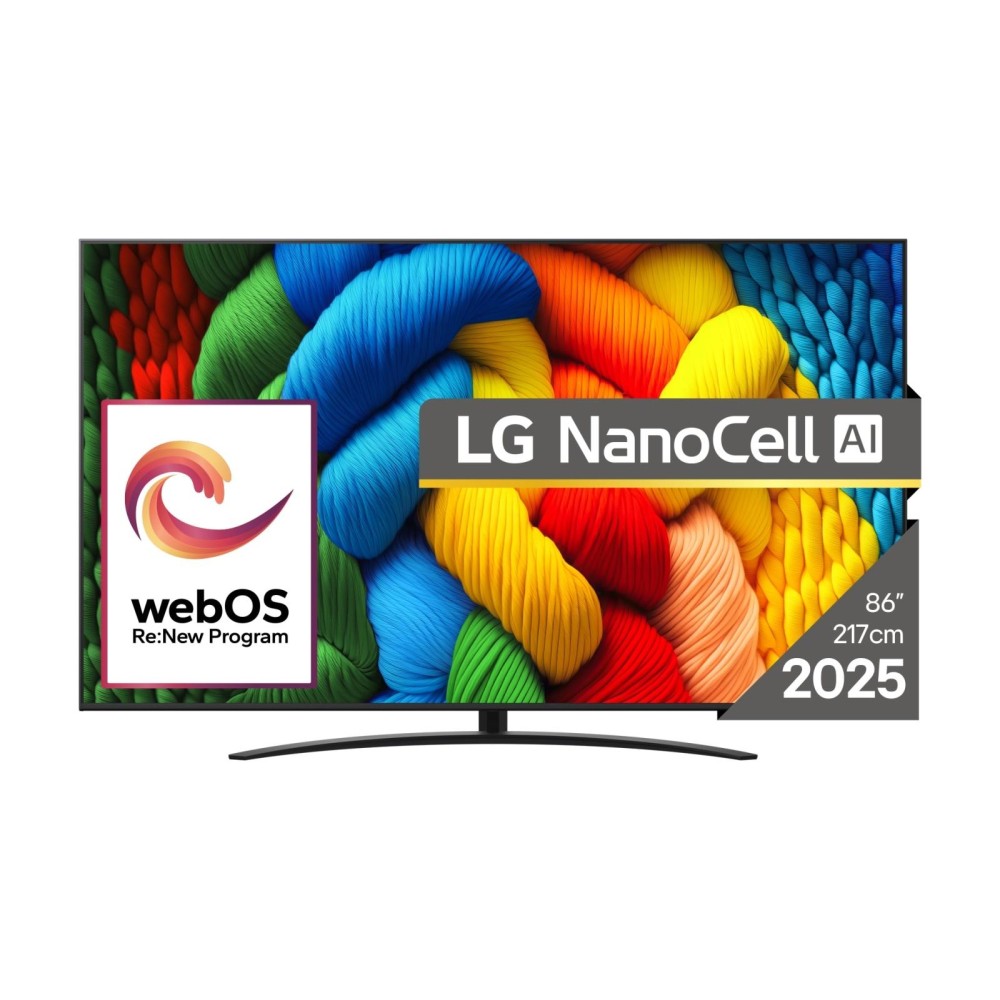 TV Set|LG|86"|4K/Smart|3840x2160|Wireless LAN|Bluetooth|webOS|Black|86NANO81A3A TV Set|LG|86"|4K/Smart|3840x2160|Wireless LAN|Bluetooth|webOS|Black|86NANO81A3A