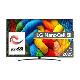 TV Set|LG|86"|4K/Smart|3840x2160|Wireless LAN|Bluetooth|webOS|Black|86NANO81A3A TV Set|LG|86"|4K/Smart|3840x2160|Wireless LAN|Bluetooth|webOS|Black|86NANO81A3A