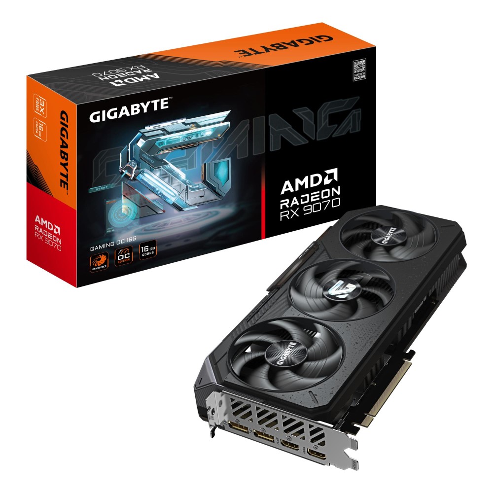 Graphics Card|GIGABYTE|AMD|Radeon RX 9070|16 GB|GDDR6|256 bit|PCI Express 5.0|Active|R9070GAMINGOC-16GD1.0
