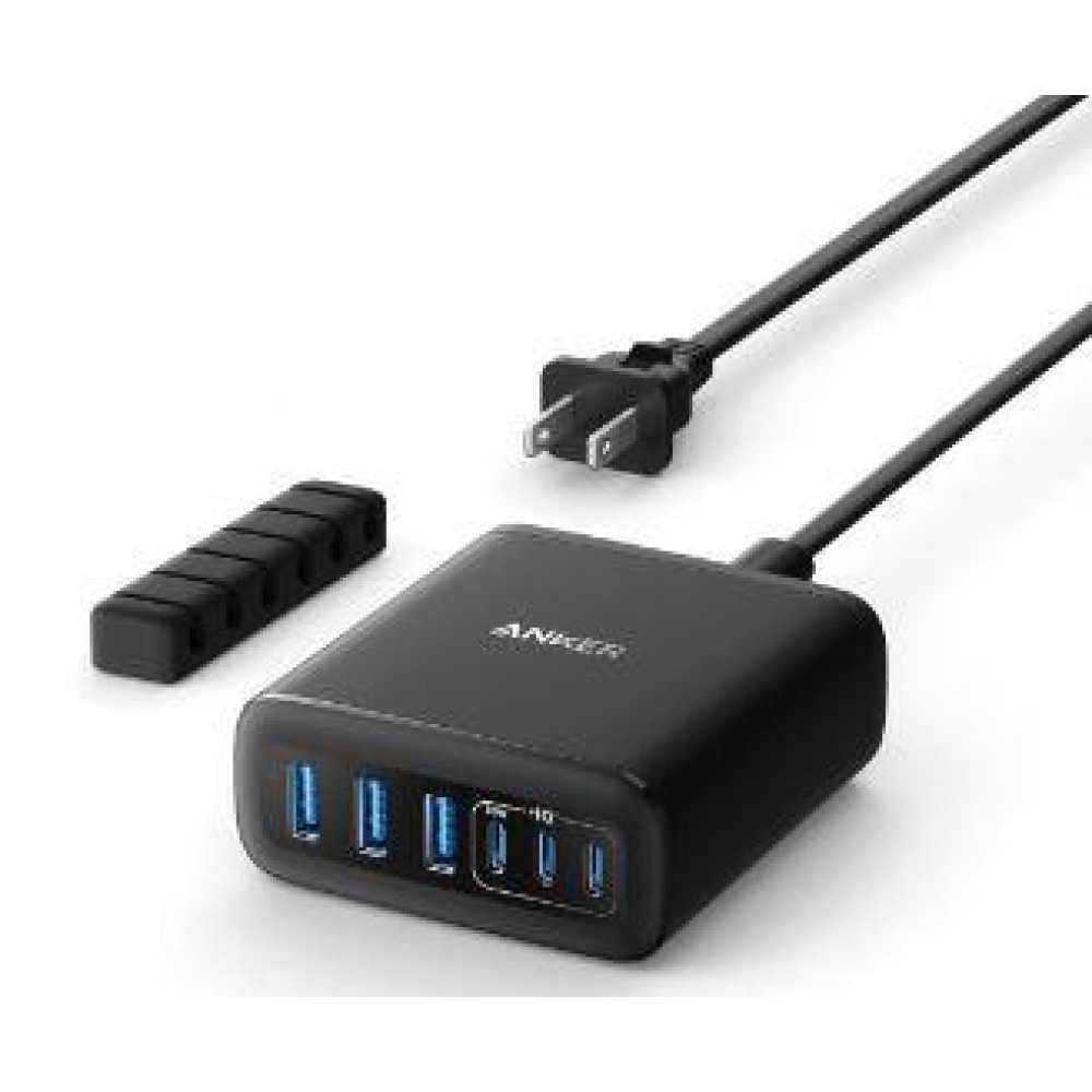 MOBILE CHARGER WALL 6PORTS/112W GAN A2154G11 ANKER