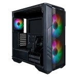 Case|COOLER MASTER|H500-KGNN-S00|MidiTower|Case product features Transparent panel|Not included|ATX|MicroATX|Colour Black|H500-KGNN-S00
