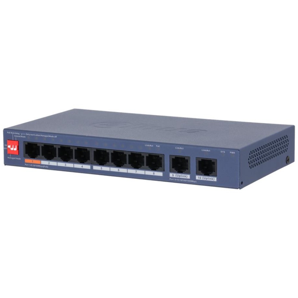 Switch|DAHUA|DH-CS4010-8ET2GT-60|PoE ports 8|60 Watts|CS4010-8ET2GT-60