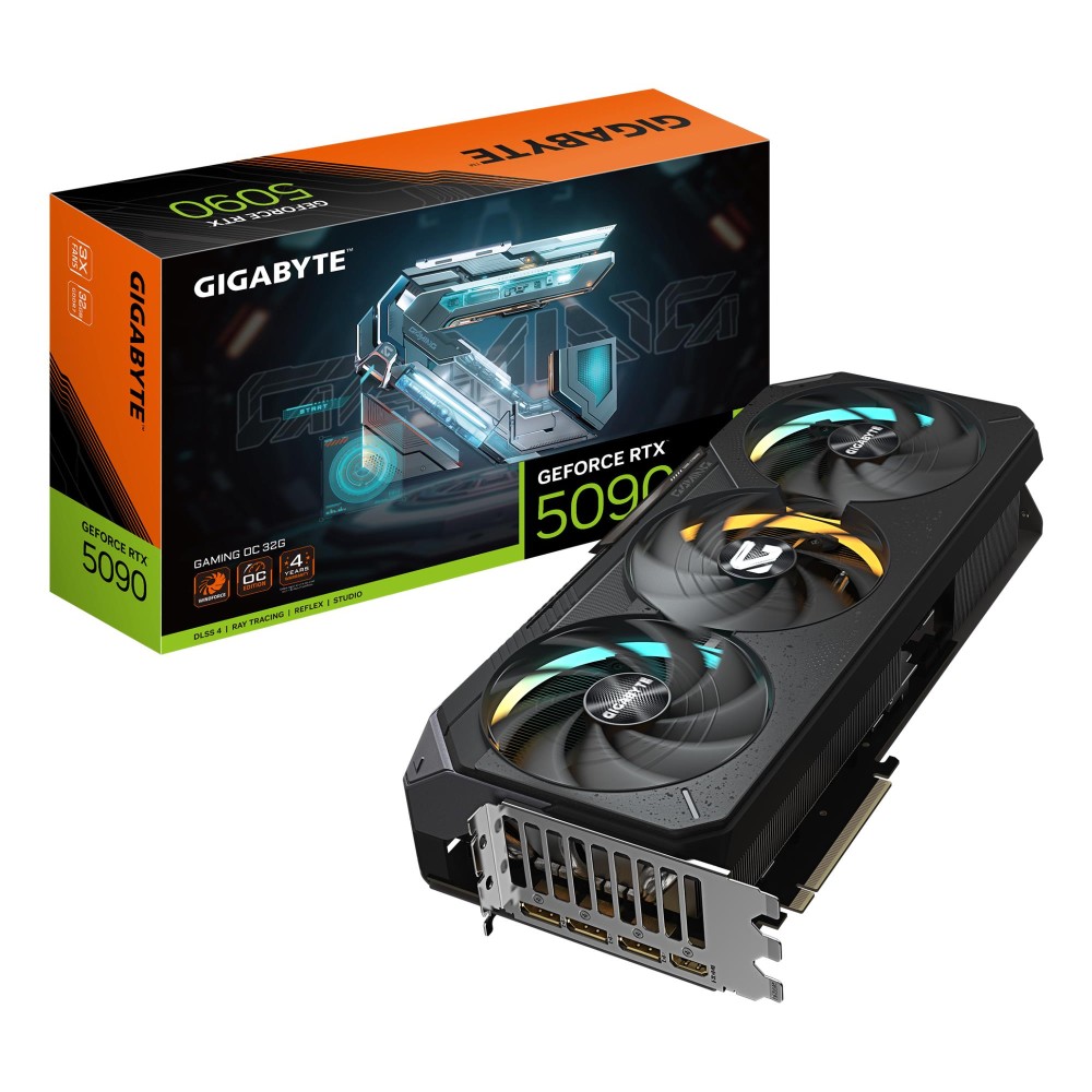 Graphics Card|GIGABYTE|NVIDIA GeForce RTX 5090|32 GB|GDDR7|512 bit|PCIE 5.0 16x|GPU 2550 MHz|Dual Slot Fansink|1xHDMI|3xDisplayPort|GV-N5090GAMINGOC-32GD