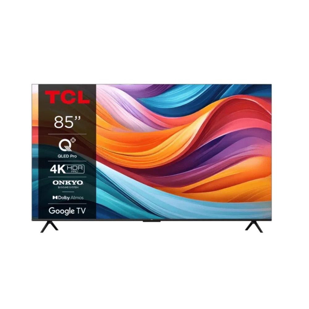 TV Set|TCL|85"|4K/Smart|QLED|3840x2160|Wireless LAN|Bluetooth|Google TV|Grey|85T7B