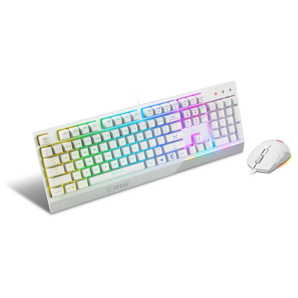 KEYBOARD +MOUSE/VIGOR GK30 COMBO WHITE US MSI