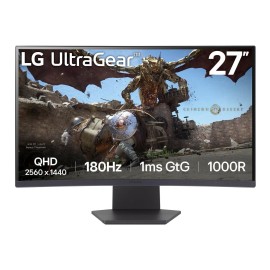 LCD Monitor|LG|27GS60QC-B|27"|Gaming/Curved|Panel VA|2560x1440|16:9|180 Hz|Matte|1 ms|Tilt|Colour Black|27GS60QC-B LCD Monitor|LG|27GS60QC-B|27"|Gaming/Curved|Panel VA|2560x1440|16:9|180 Hz|Matte|1 ms|Tilt|Colour Black|27GS60QC-B
