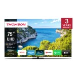TV Set|THOMSON|75"|4K/Smart|3840x2160|Wireless LAN|Bluetooth|Google TV|Black|75UG5C14