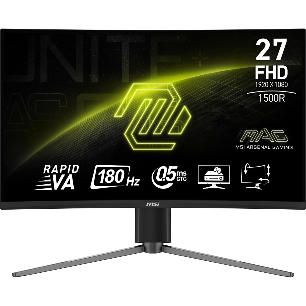 LCD Monitor|MSI|MAG 27C6PF|27"|Gaming/Curved|Panel VA|1920x1080|16:9|180 Hz|0.5 ms|MAG27C6PF