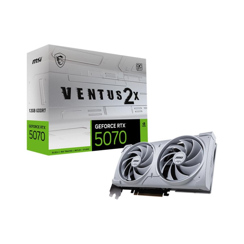 Graphics Card|MSI|NVIDIA|GeForce RTX 5070|12 GB|GDDR7|192 bit|PCI Express 5.0|Active|RTX507012GVEN2XOCWHI