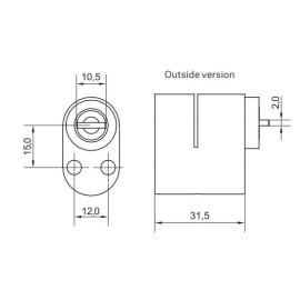 DOOR CYLINDER SCANDINAVIAN/OVAL OUT 11204310S 2N DOOR CYLINDER SCANDINAVIAN/OVAL OUT 11204310S 2N